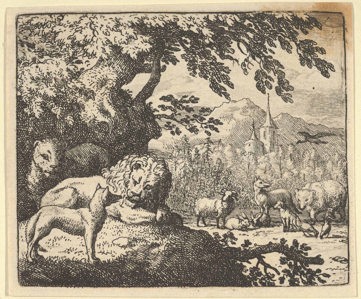 Renard fortsetter med sine løgner, 1650-75. av Allart van Everdingen