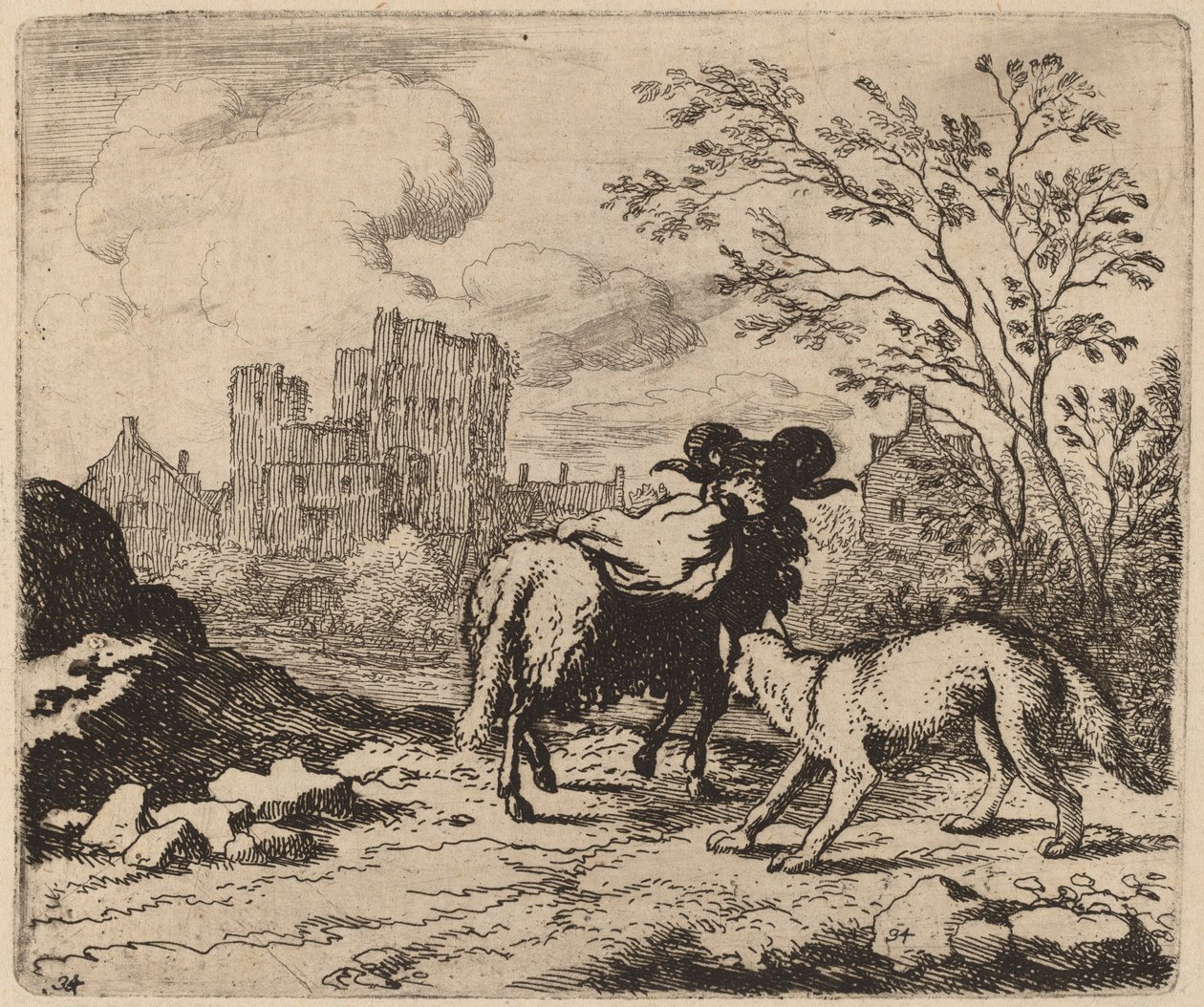 Reynard ber væren om å levere et dokument, sannsynligvis ca. 16451656. av Allart van Everdingen