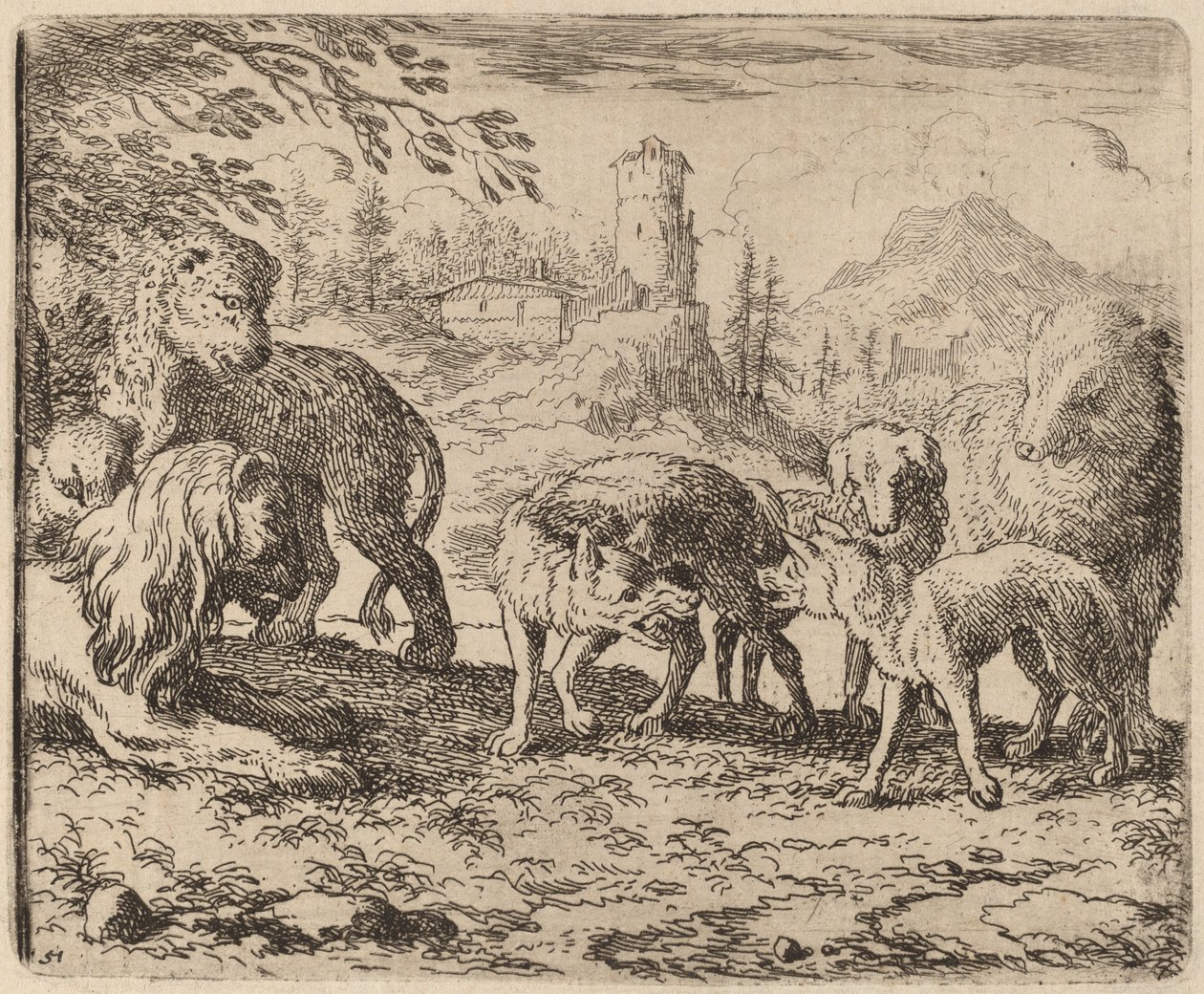 Reynard Condemned, sannsynligvis ca. 16451656. av Allart van Everdingen