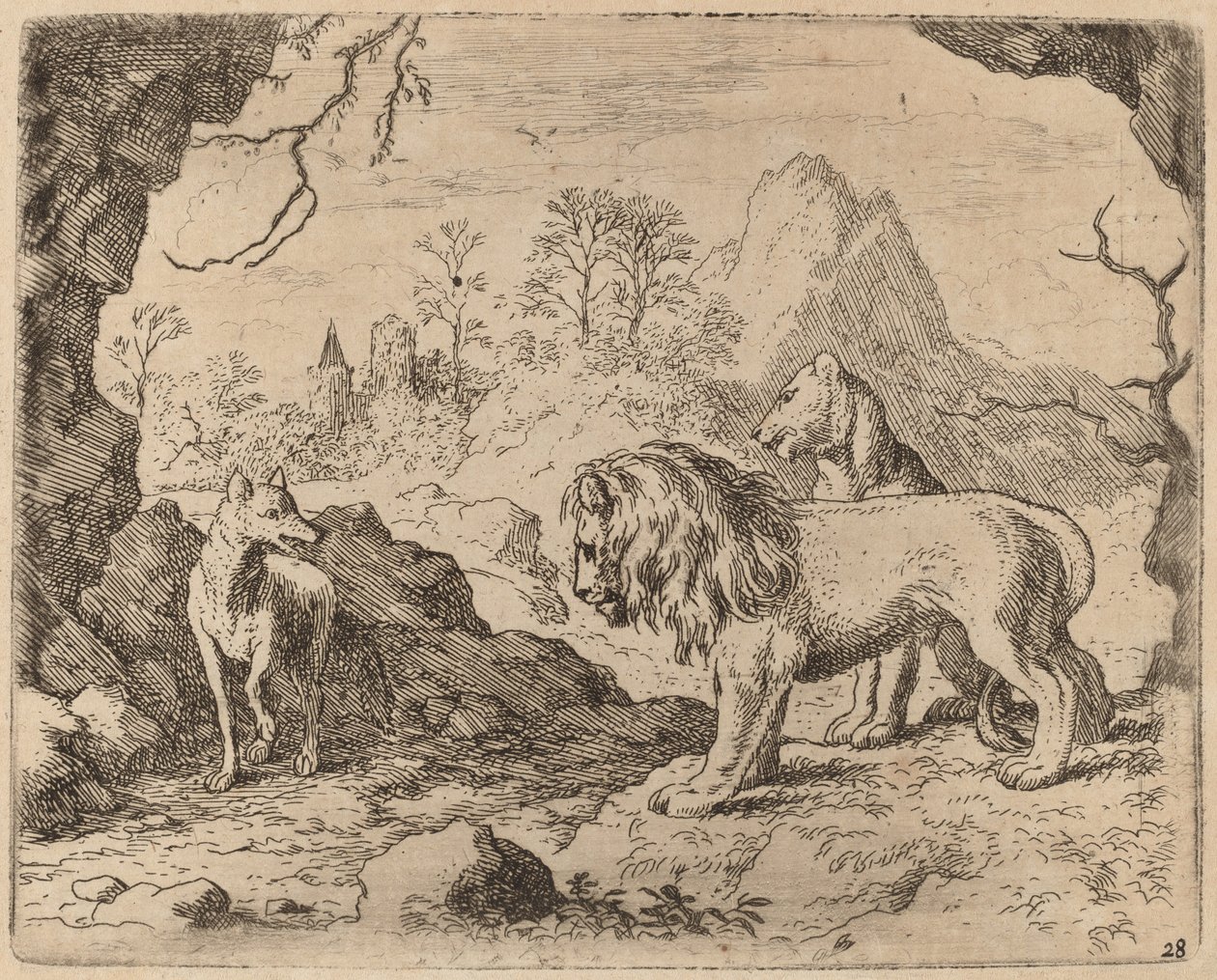 Reynard lover å avsløre den skjulte skatten, sannsynligvis ca. 16451656. av Allart van Everdingen