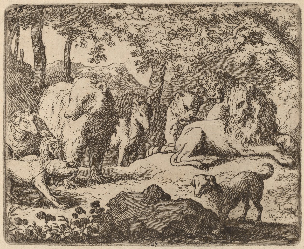 Reynard er løslatt for å fortelle sin historie, sannsynligvis ca. 16451656. av Allart van Everdingen