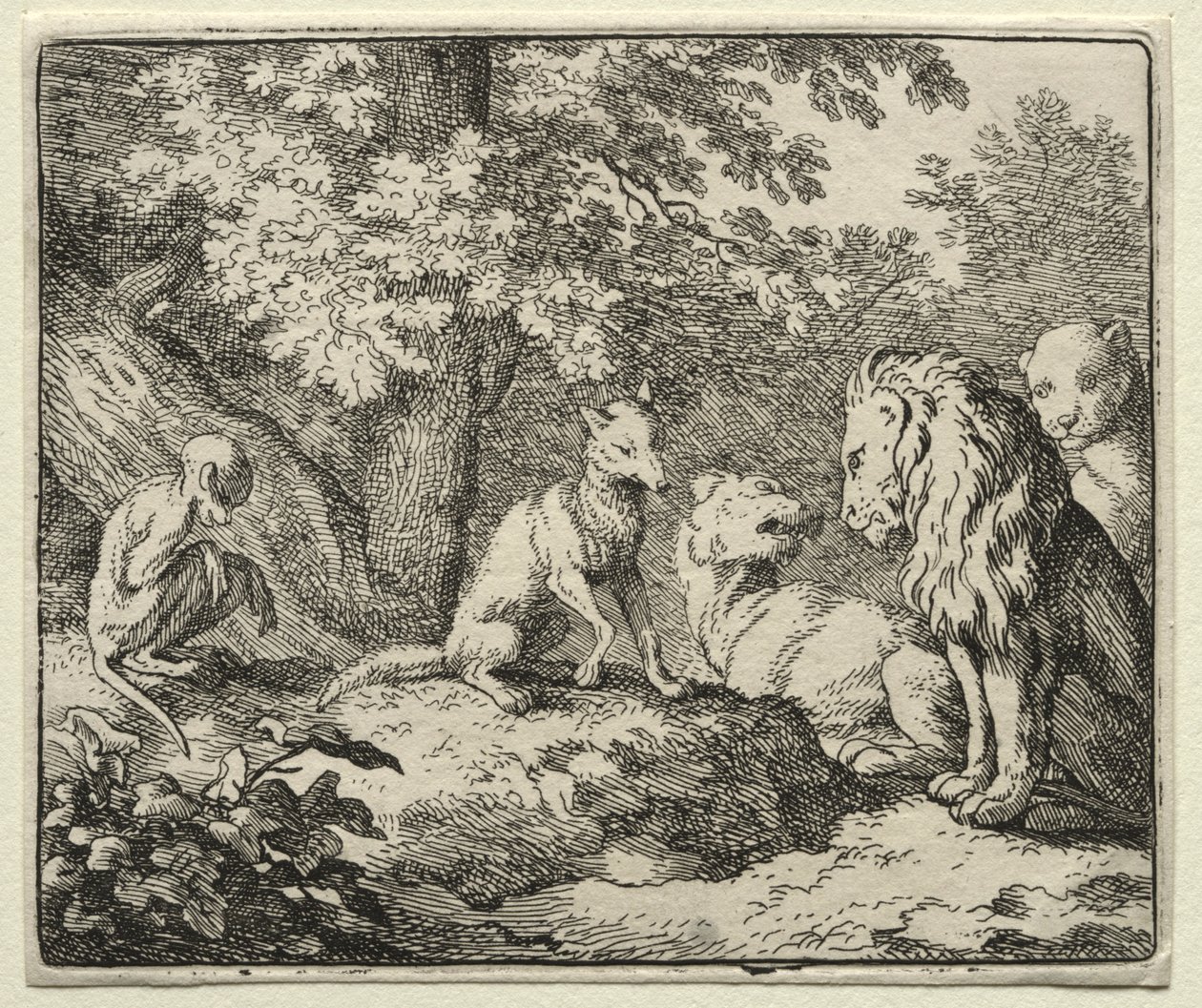 Reynard the Fox: Ytterligere falskt vitnesbyrd fra Reynard. av Allart van Everdingen