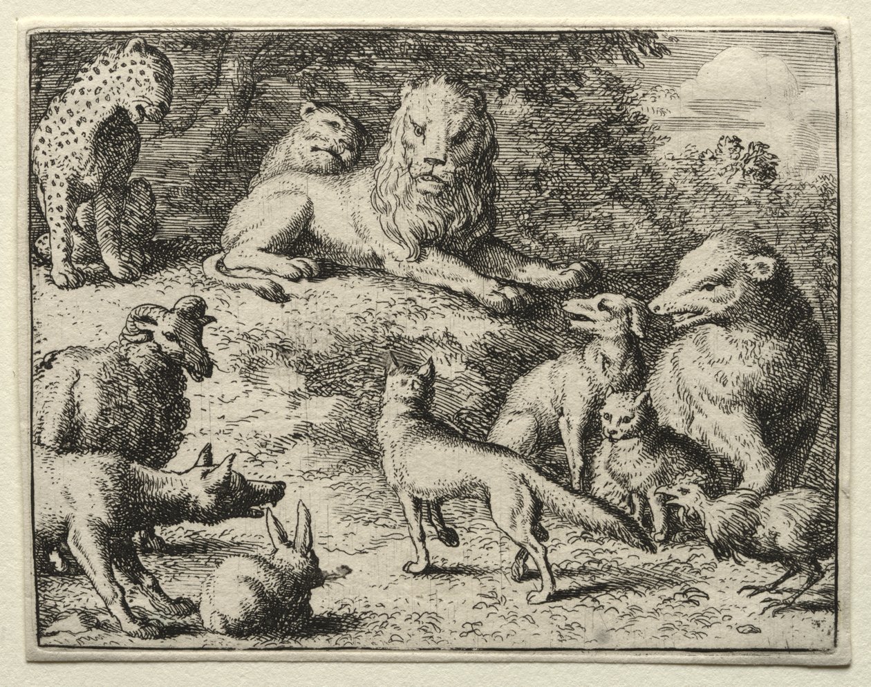 Reynard the Fox: Reynard dukker opp i retten av Allart van Everdingen