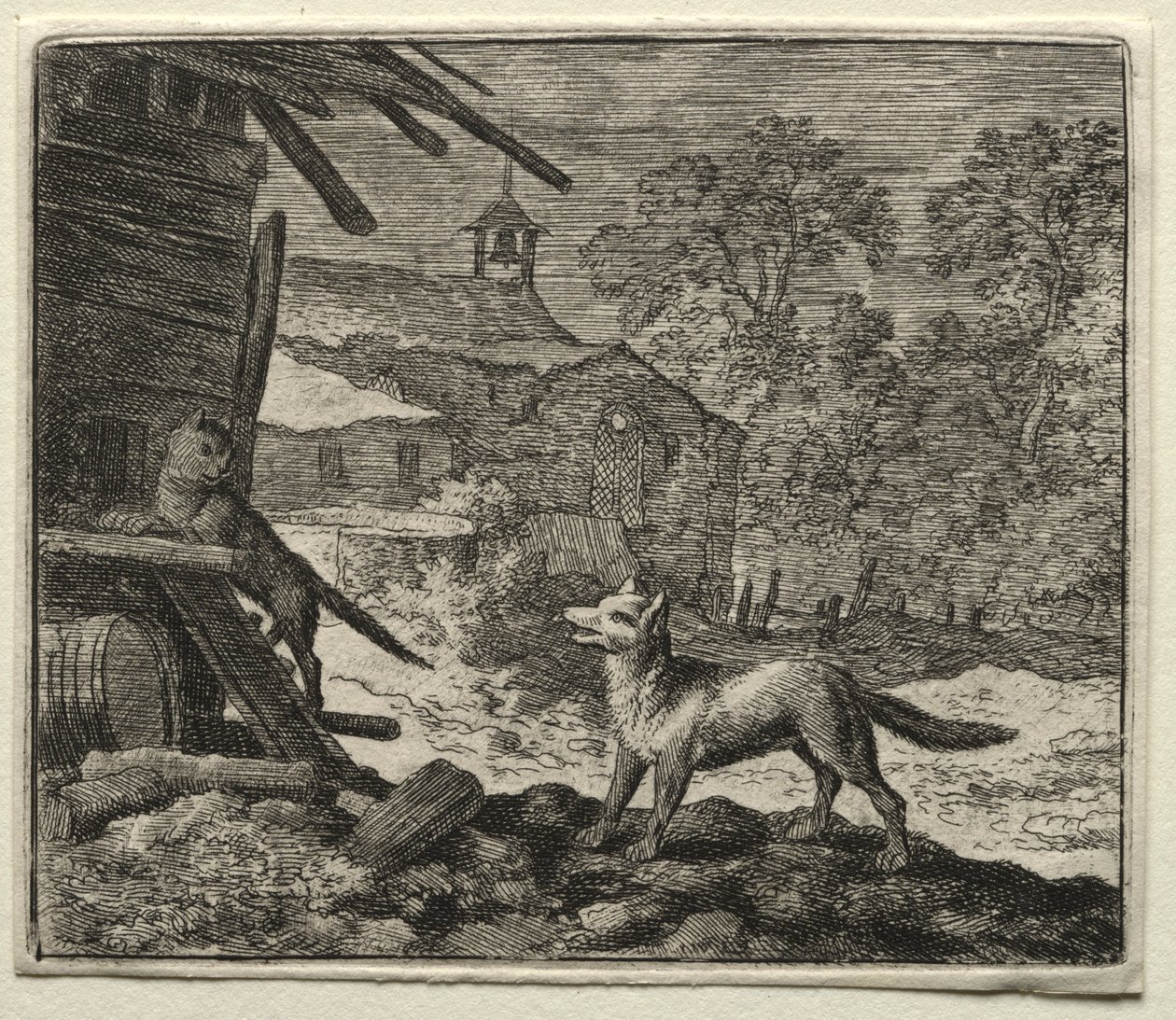 Reynard the Fox: Reynard Deceives the Cat. av Allart van Everdingen