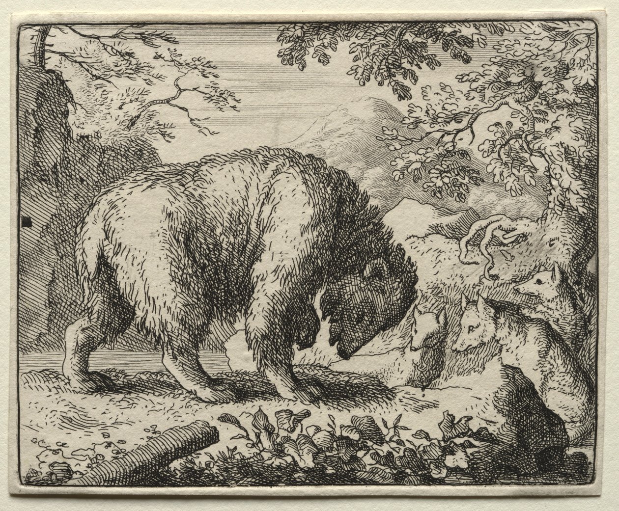 Reynard the Fox: Reynard lover honning til bjørnen. av Allart van Everdingen