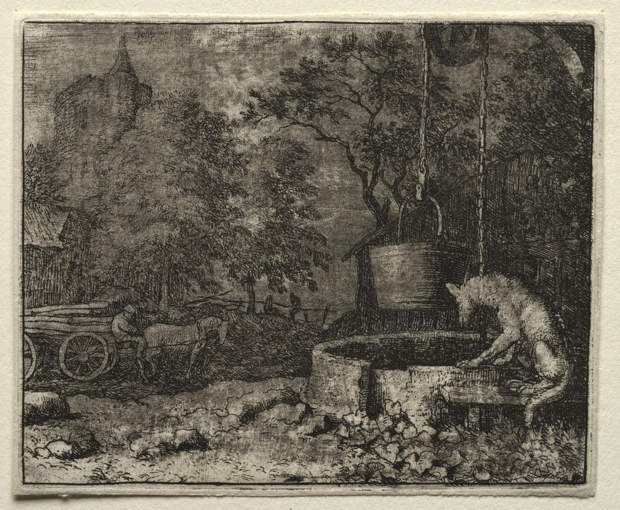Reynard the Fox: Reynard lurer ulvens kone av Allart van Everdingen