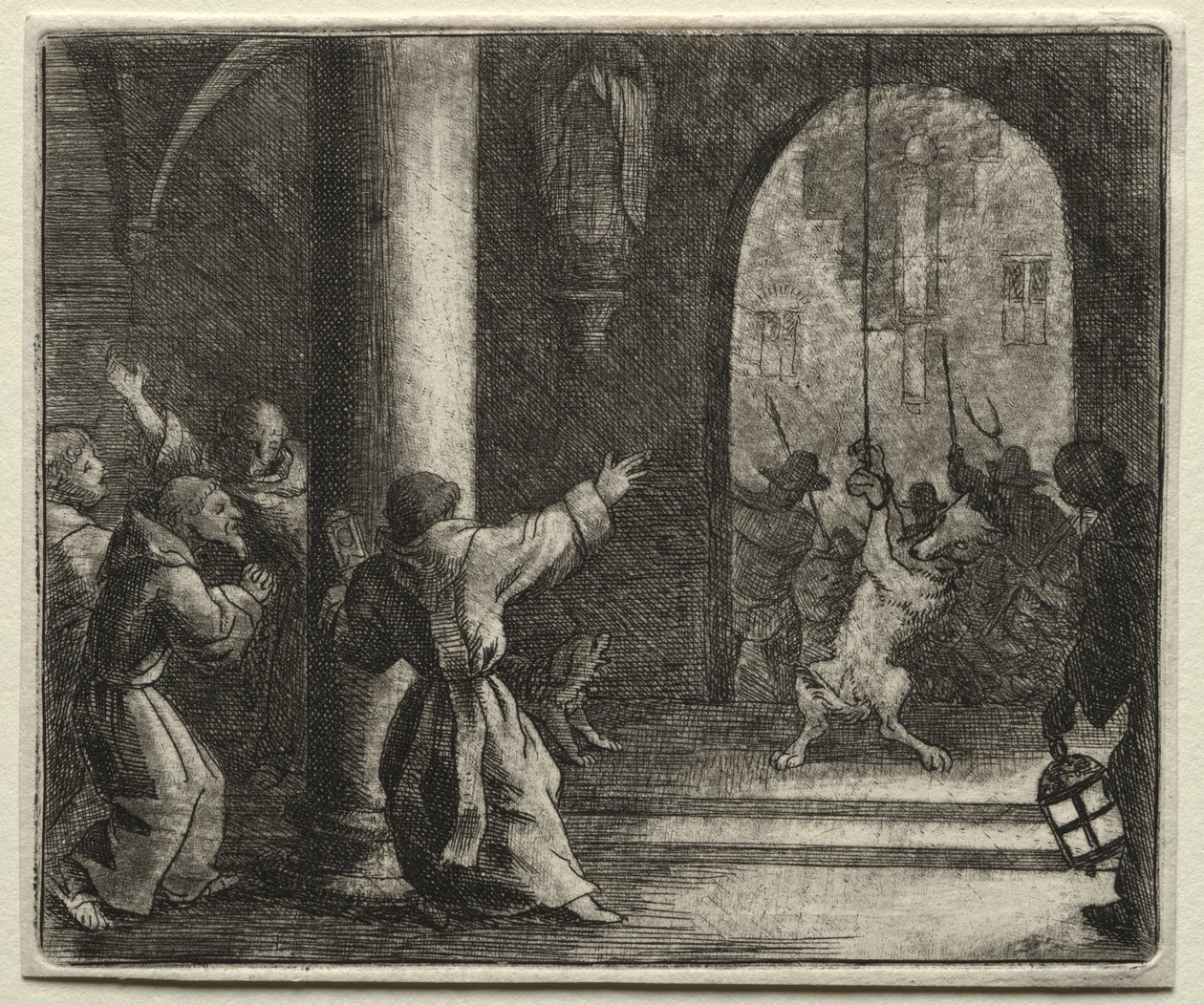 Reynard the Fox: Reynard lurer ulven. av Allart van Everdingen