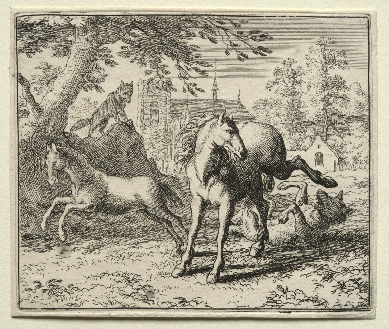 Reynard the Fox: Reynard lurer ulven. av Allart van Everdingen