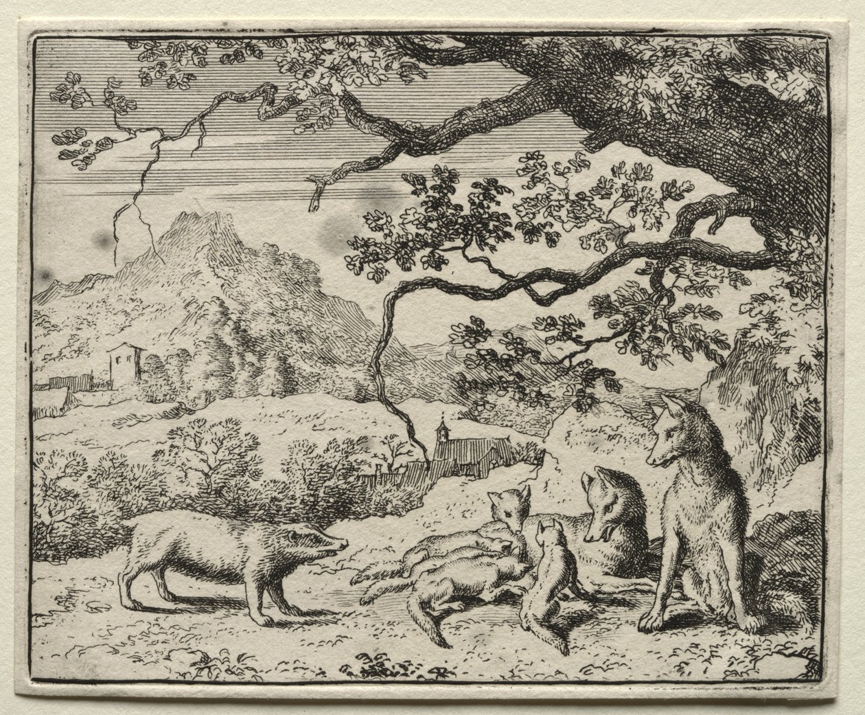 Reynard the Fox: The Grevling kaller Reynard til retten av Allart van Everdingen