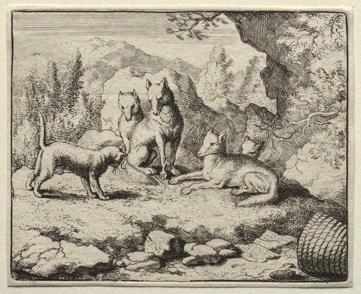 Reynard the Fox: The Cat Calls Reynard til retten. av Allart van Everdingen