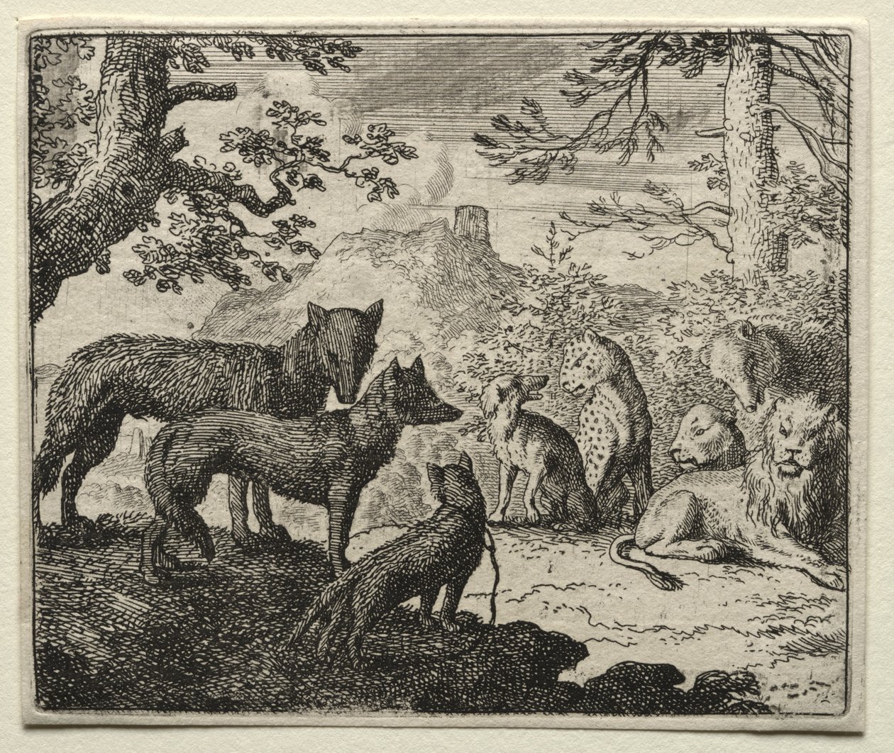 Reynard the Fox: The Relatives of Reynard Leave Court av Allart van Everdingen