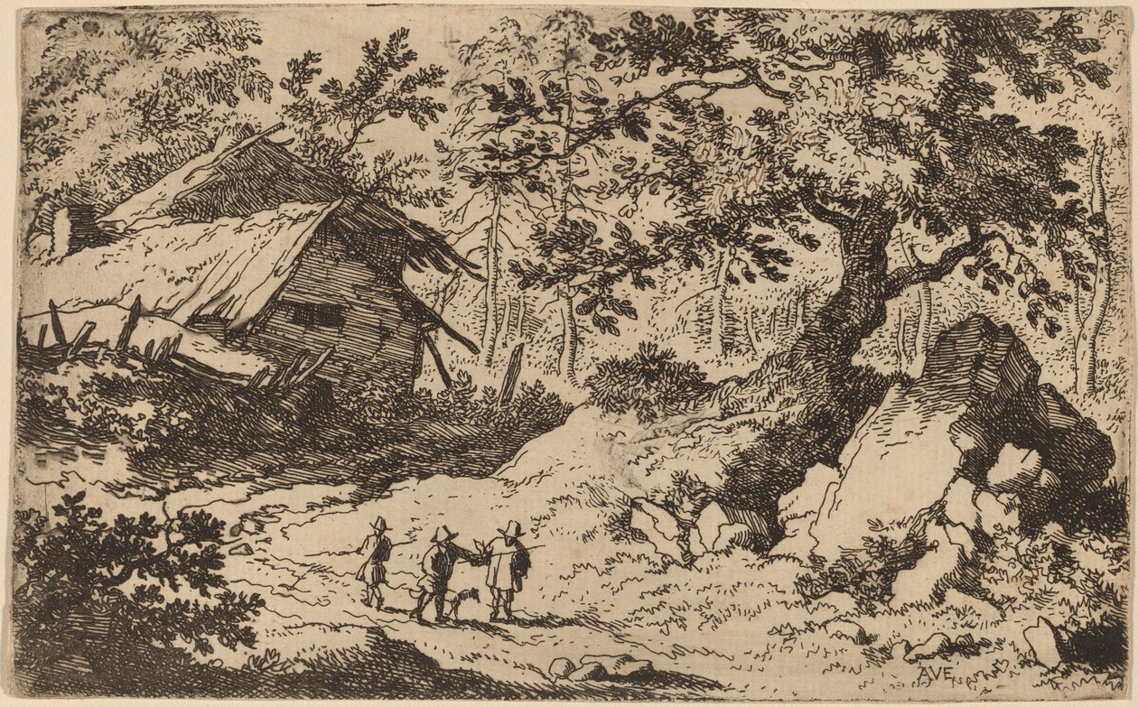 Ruinøs hytte, sannsynligvis ca. 16451656. av Allart van Everdingen