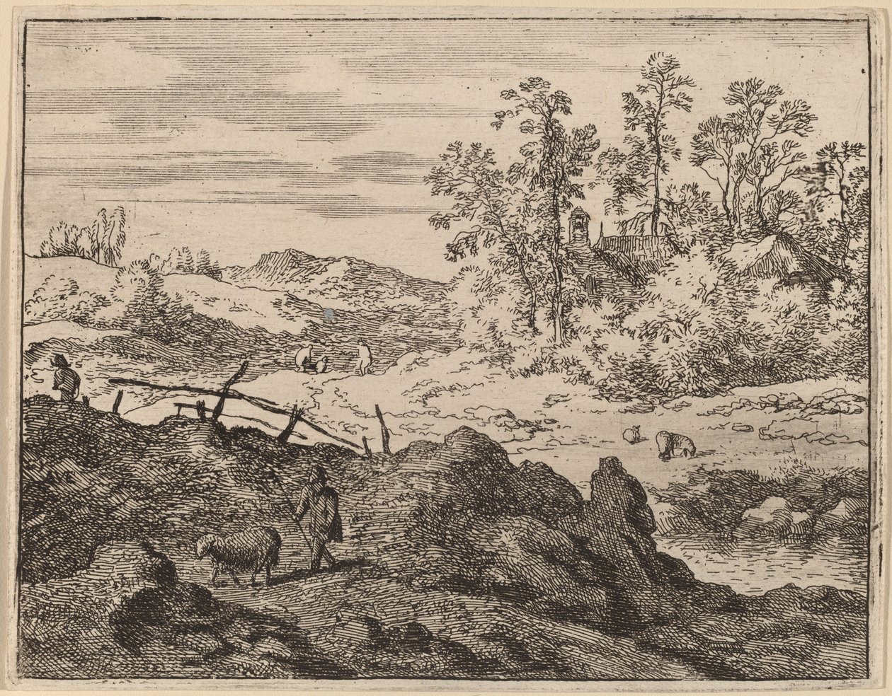 Hyrde med lam, sannsynligvis ca. 16451656. av Allart van Everdingen