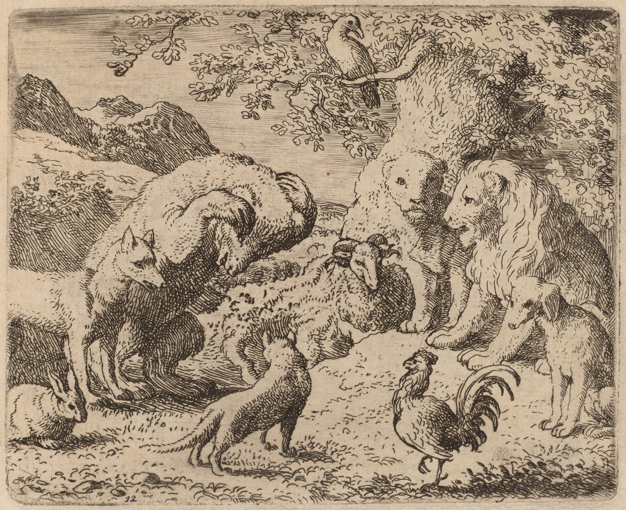 The Bear beseches the Lion for Justice, sannsynligvis ca. 16451656. av Allart van Everdingen