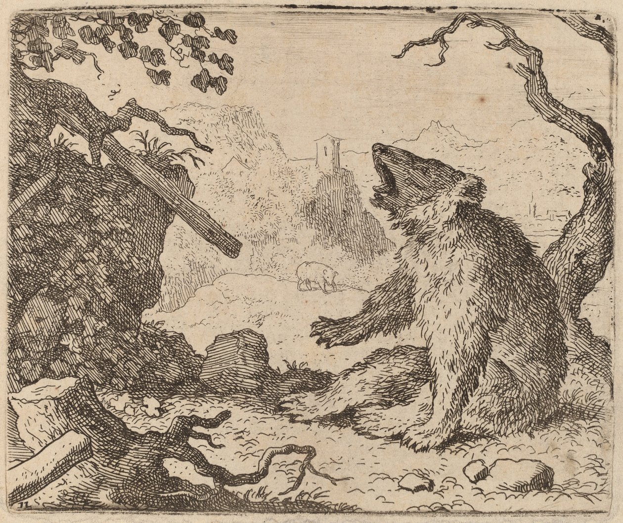 The Bear Sendt as Messenger, sannsynligvis ca. 16451656. av Allart van Everdingen