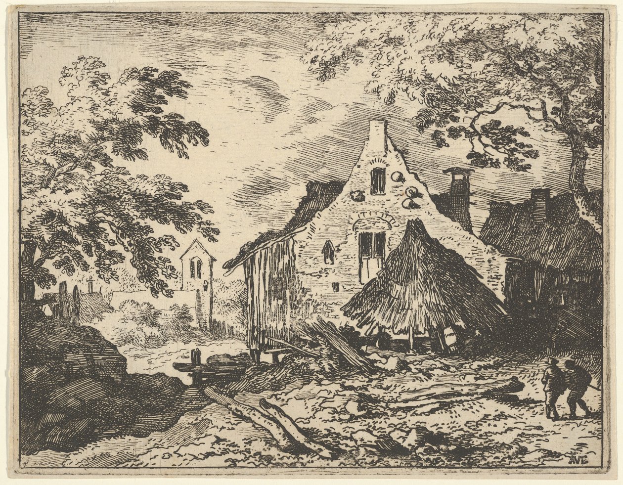 The Haybarn with Movable Roof, 1600-tallet. av Allart van Everdingen