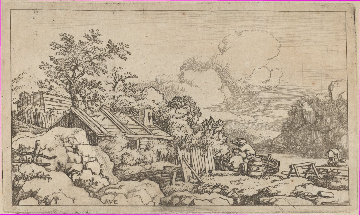 Snekkerens hytte, 1600-tallet. av Allart van Everdingen