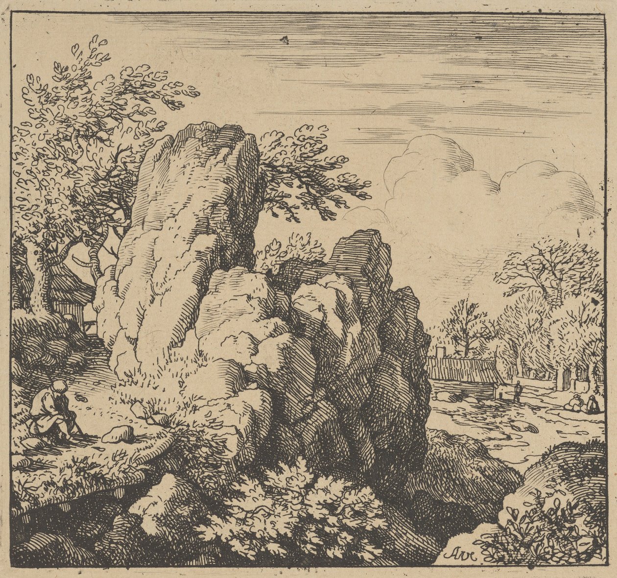The Large Rock, midten av 1600-tallet., midten av 1600-tallet. av Allart van Everdingen