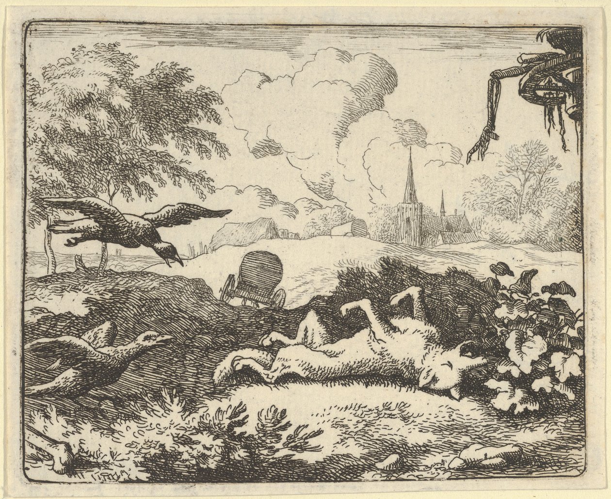 Lesingen av en kriminell handling mot Renard, 1650-75. av Allart van Everdingen