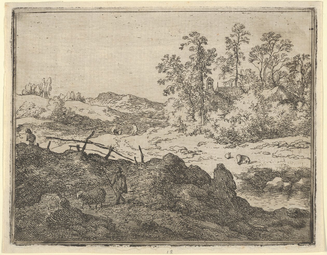 Hyrden og Lammet, 1600-tallet. av Allart van Everdingen