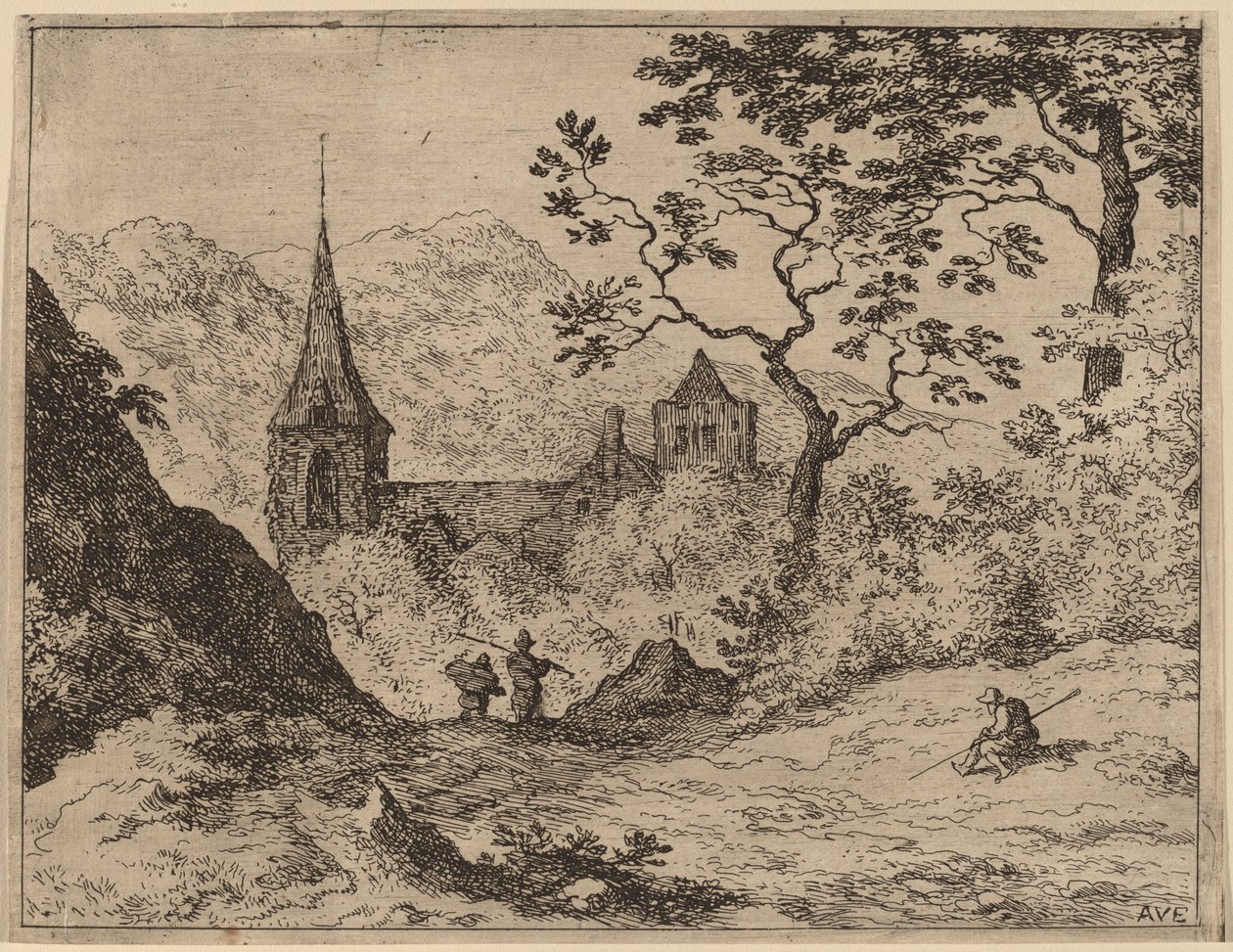 The Steeple av Allart van Everdingen