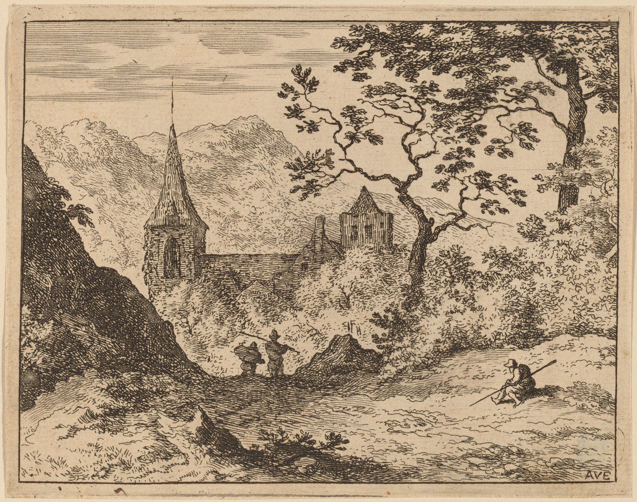 The Steeple av Allart van Everdingen
