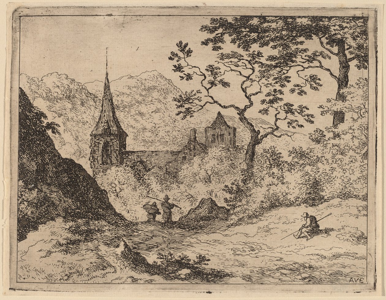 The Steeple av Allart van Everdingen