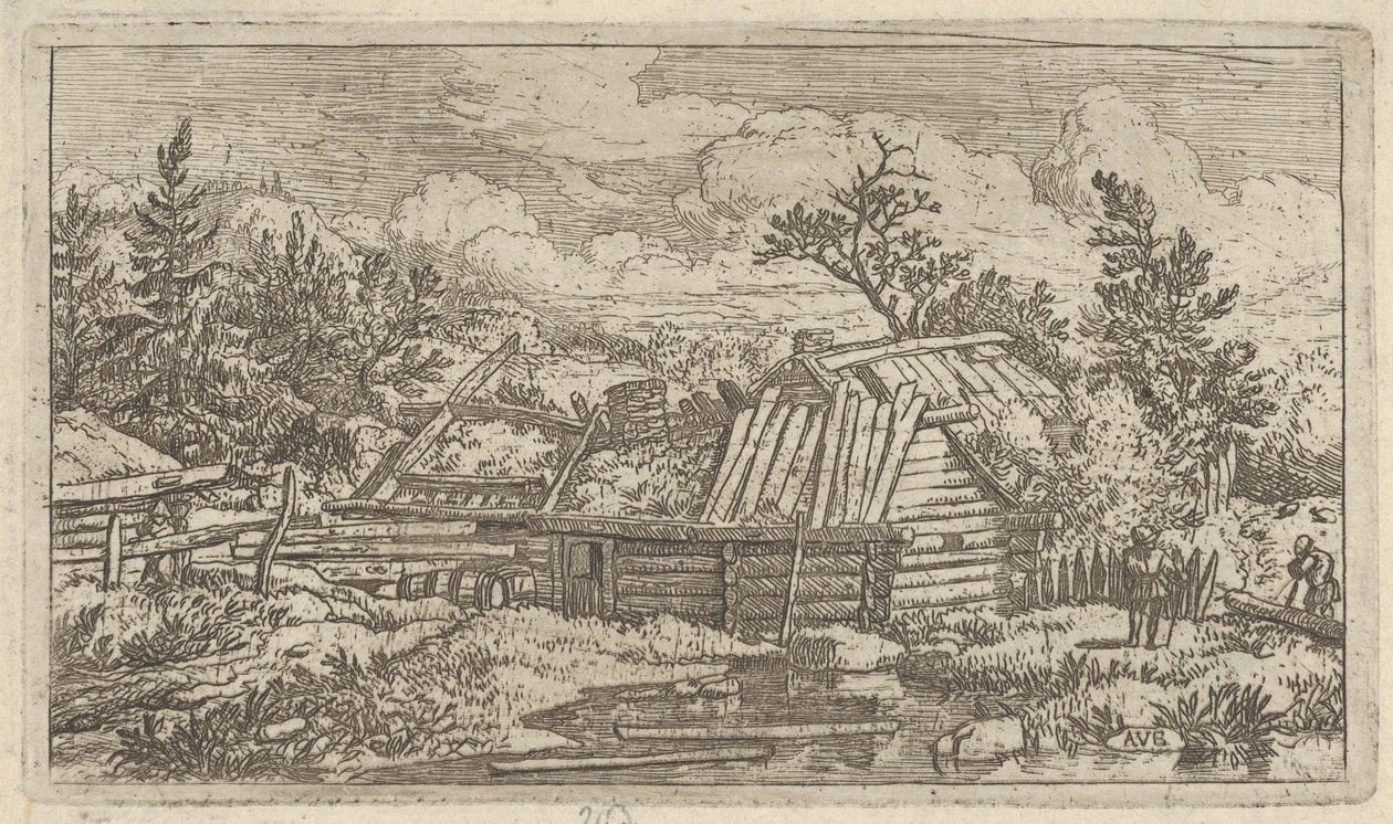De to bjelkene flyter i vannet, 1600-tallet. av Allart van Everdingen