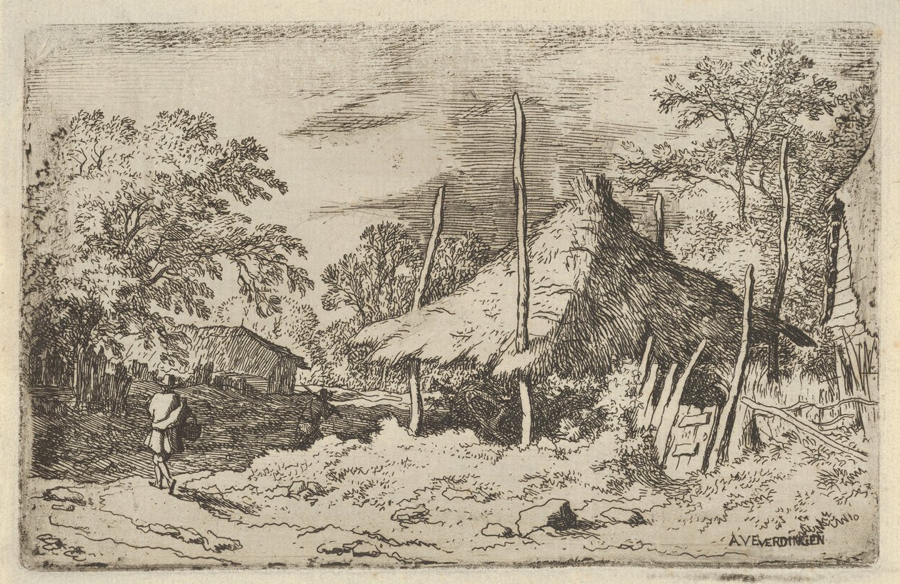 Hjulet under Haybarn, 1600-tallet. av Allart van Everdingen