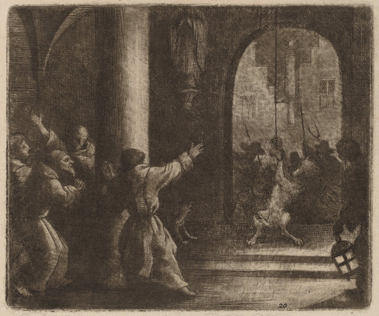 Ulven og klosterklokken, sannsynligvis ca. 16451656. av Allart van Everdingen