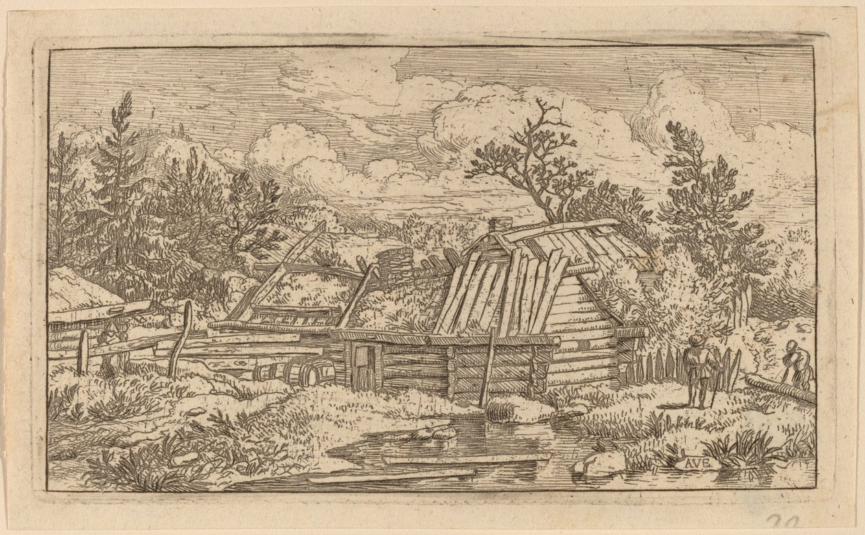 To bjelker som flyter i vannet, sannsynligvis ca. 16451656. av Allart van Everdingen