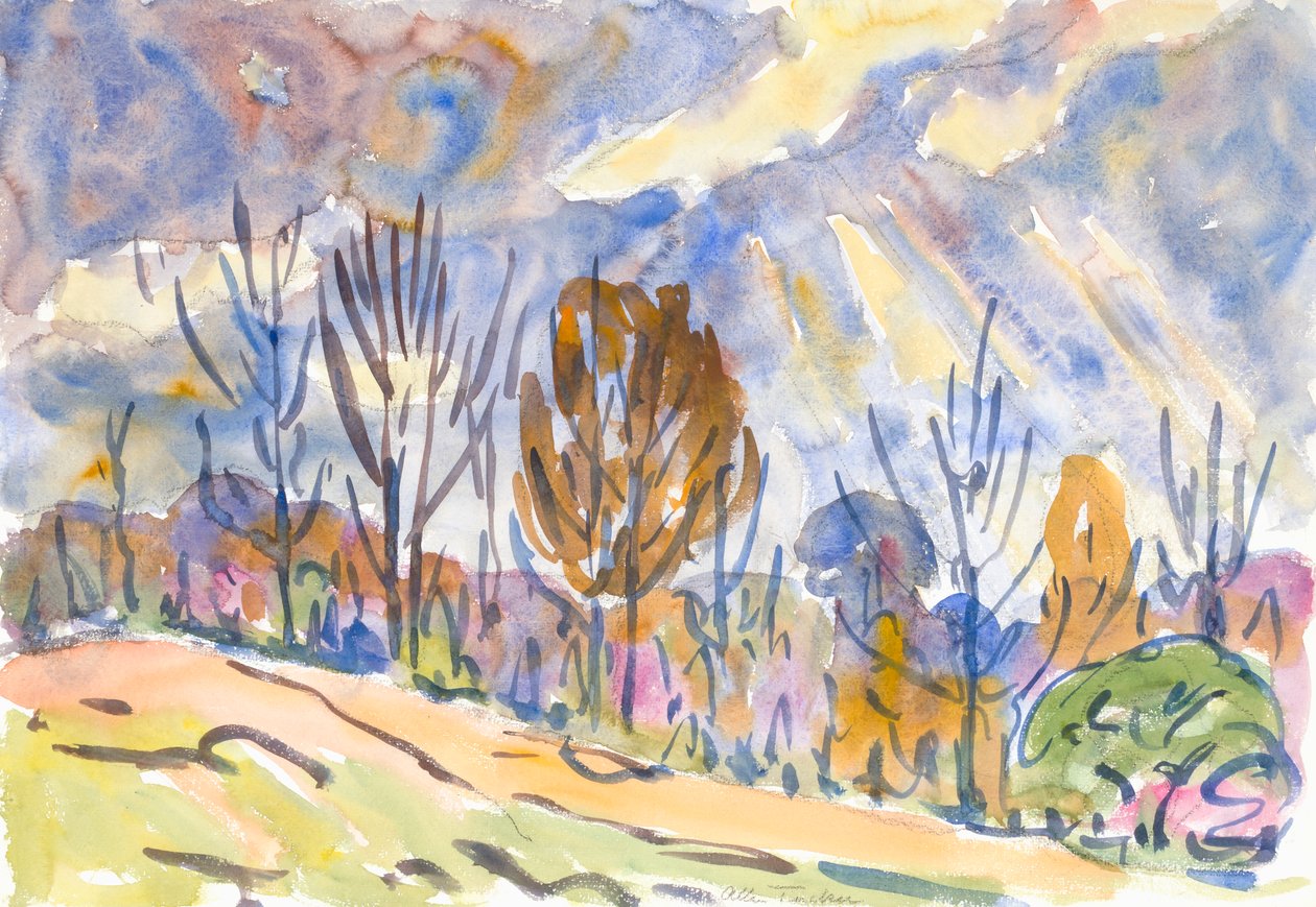 Akvarell nr. 63, Road, 1930. av Allen Tucker