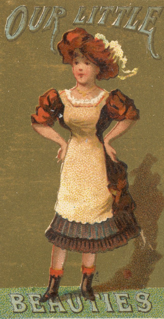 Fra Girls and Children-serien N58 som promoterer Our Little Beauties Cigarettes for Alle..., 1887. av Allen and Ginter