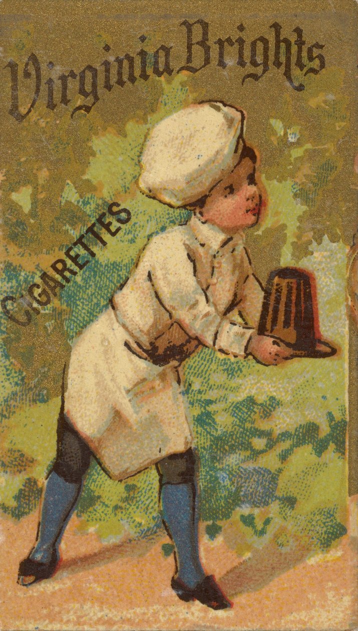 Fra Girls and Children-serien N64 som promoterer Virginia Brights Cigarettes for Allen &..., 1886. av Allen and Ginter