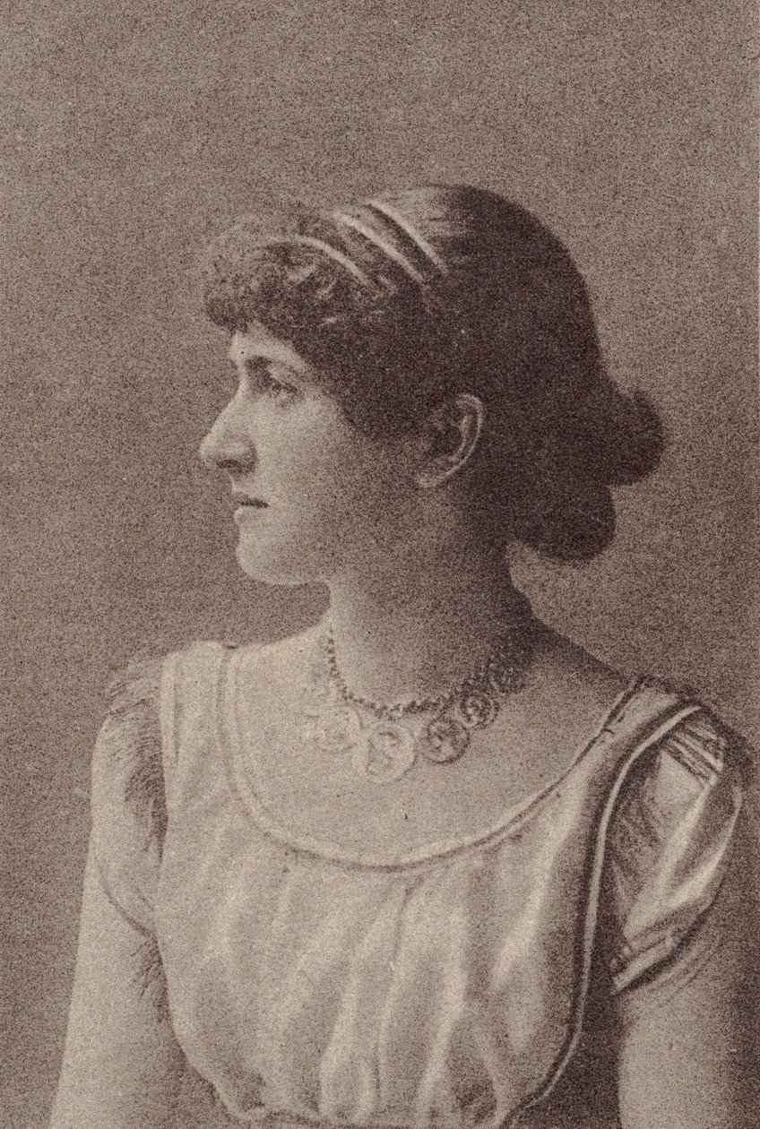 Kitty Welch, fra Actresses-serien N67 som promoterer Virginia Brights Cigarettes for..., ca. 1888. av Allen and Ginter