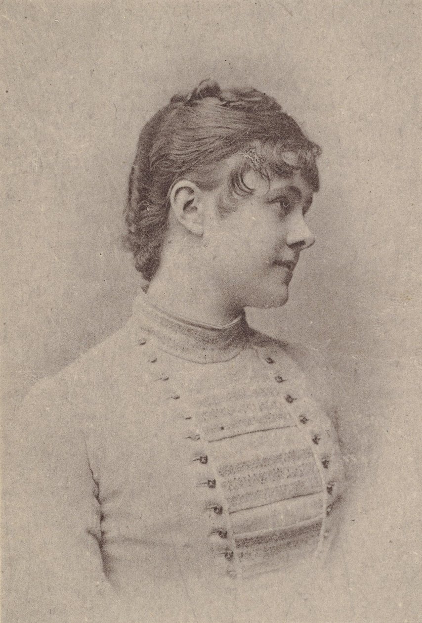Lili Rupp, fra Actresses-serien N67 som promoterer Virginia Brights Cigarettes for A..., ca. 1888. av Allen and Ginter