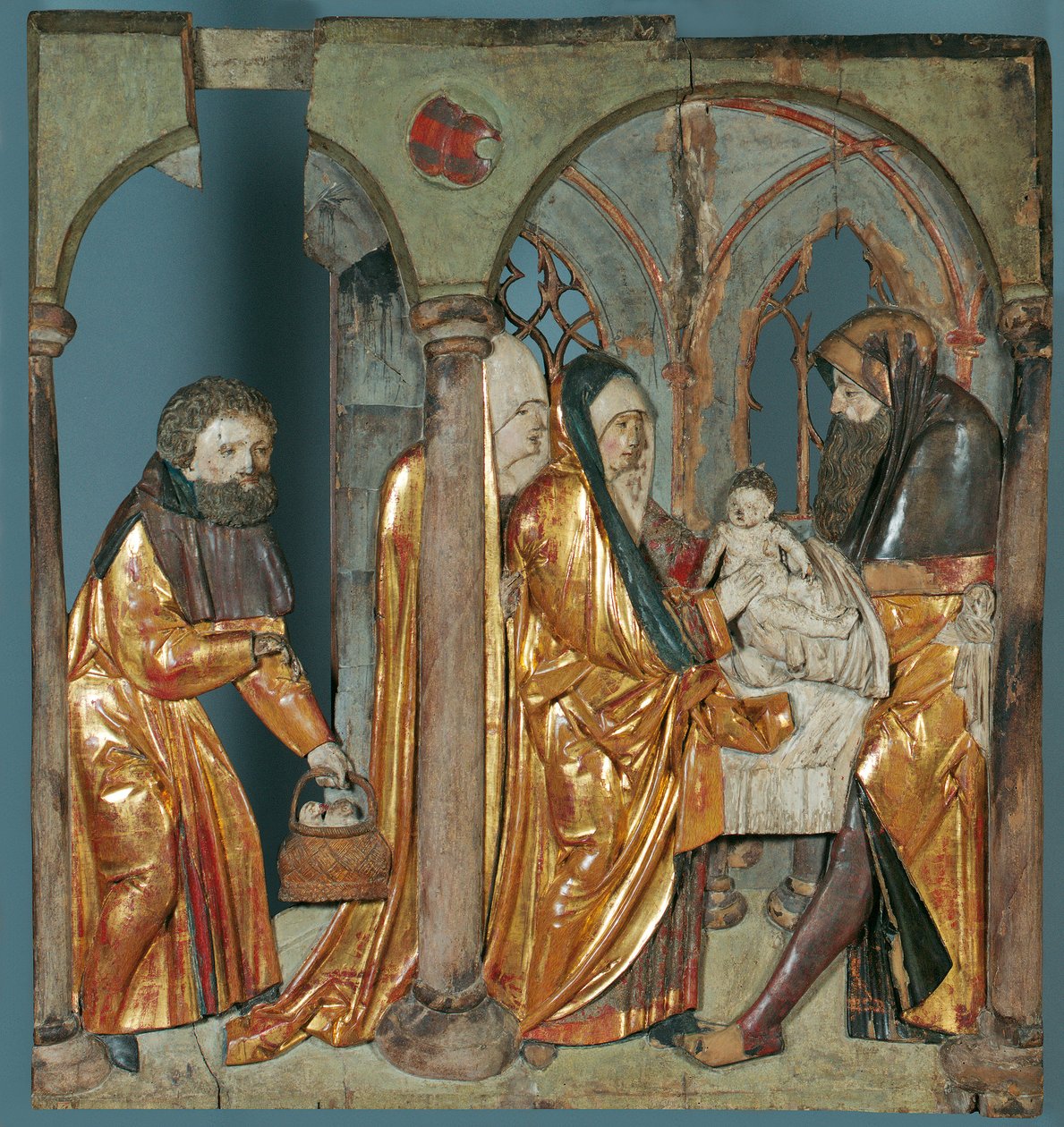 Presentasjon av Jesus i tempelet av Allgäuer Bildschnitzer (Umkreis Jörg Lederer)