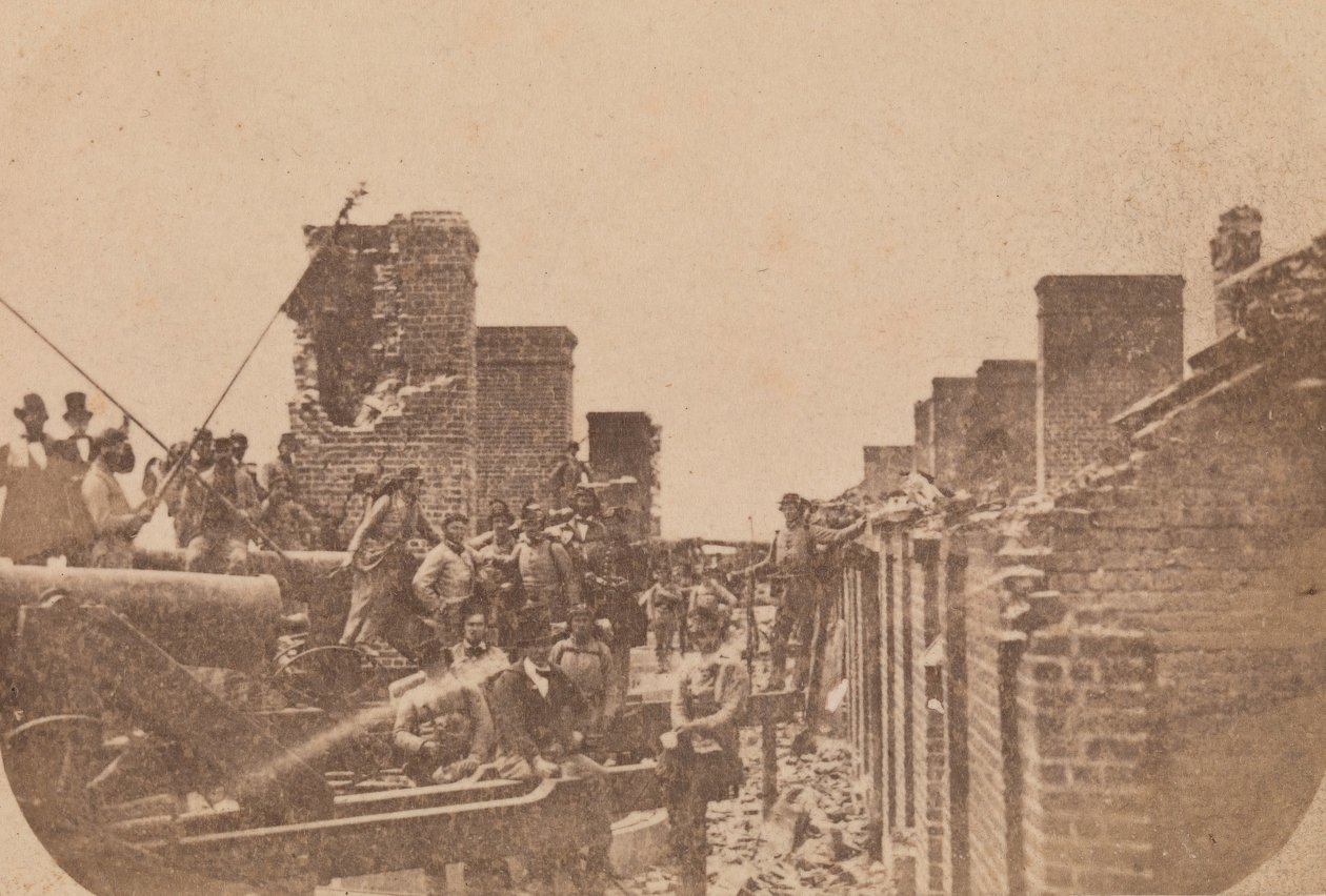 Evakueringen av Fort Sumter, april 1861, april 1861. av Alma A. Pelot.