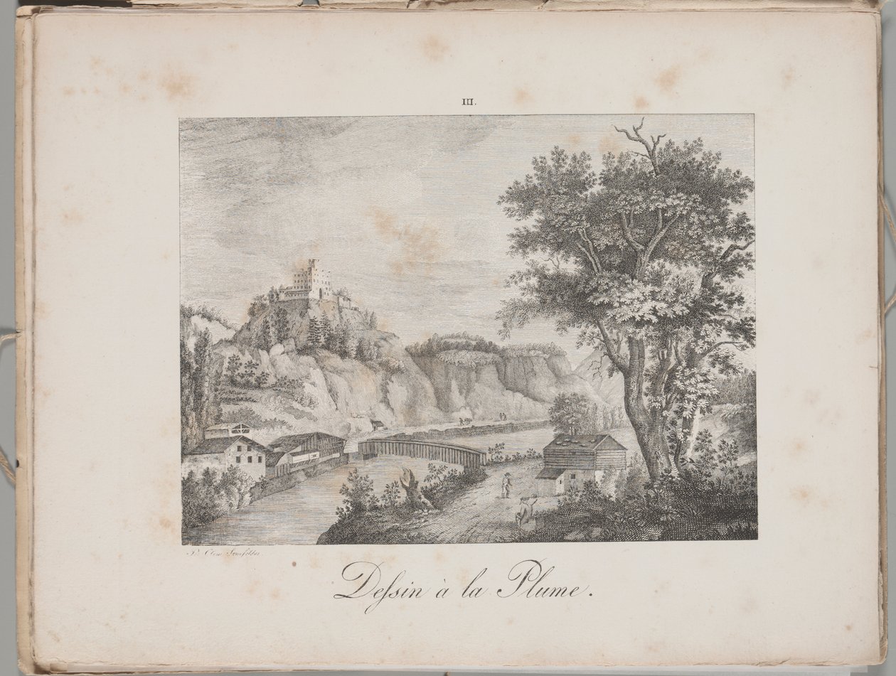 Litografiens kunst: Landeck in Tirol, plate III av Alois Senefelder