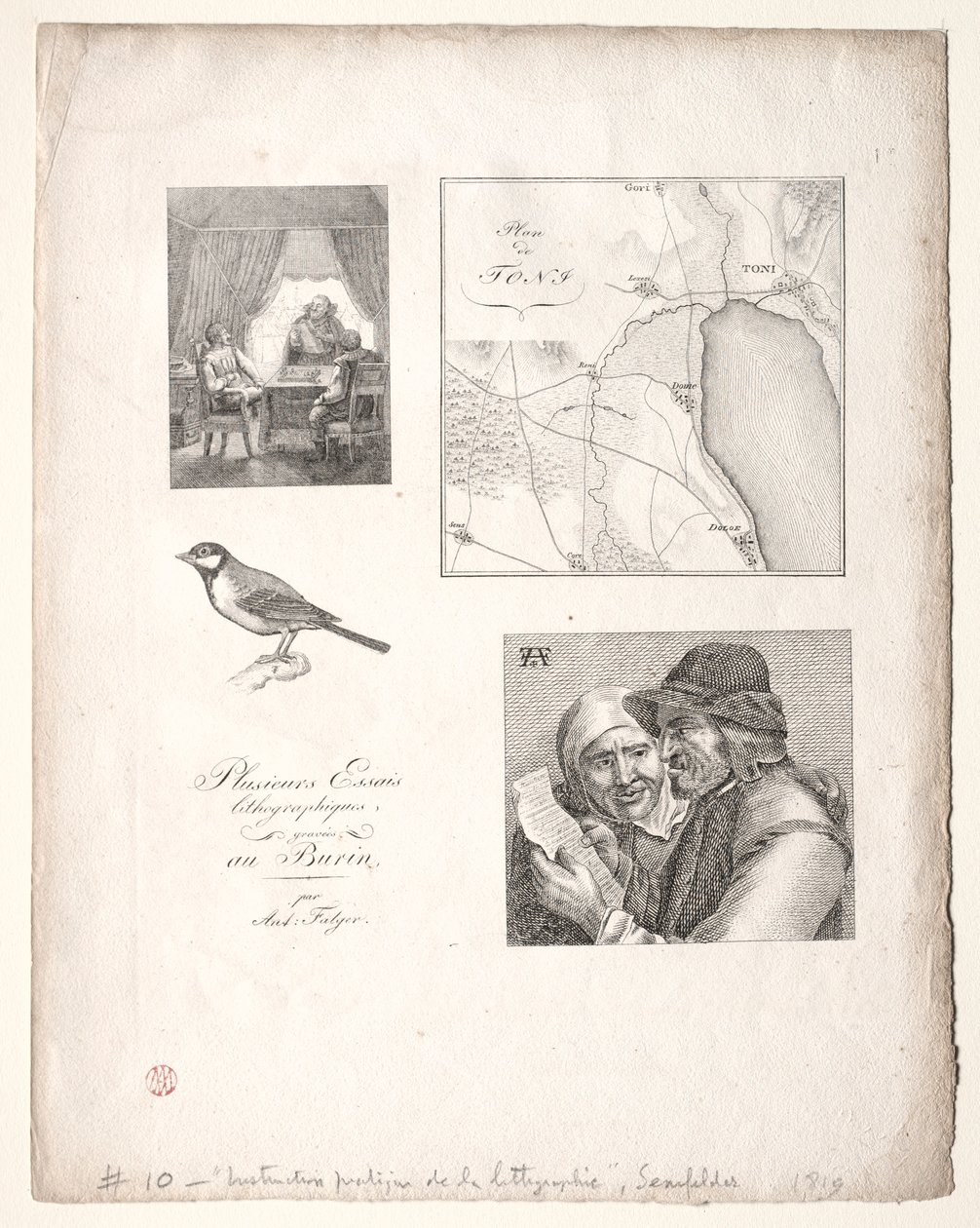 Litografiens kunst: Fire emner etter Falger. av Alois Senefelder