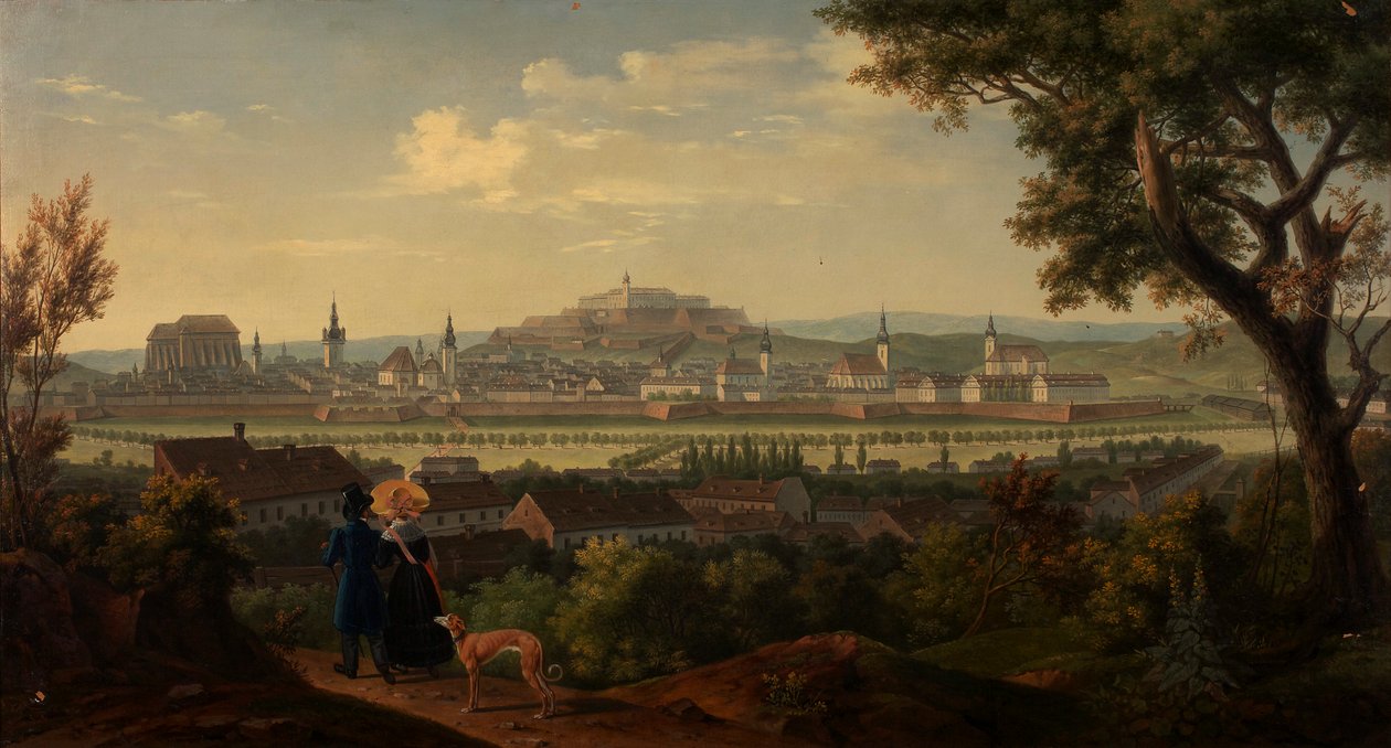 Brno med Spielberg av Alois von Saar