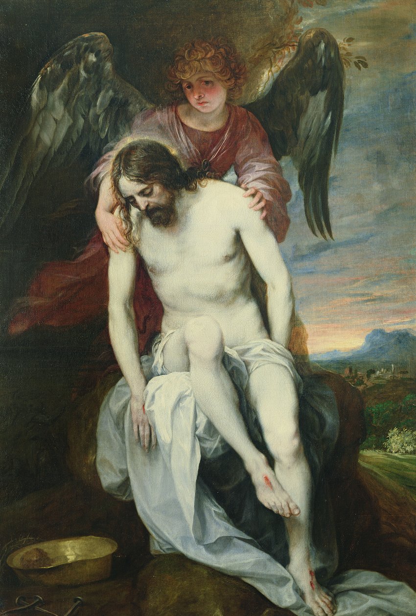 Død Kristus støttet av en engel, ca. 1646-52 av Alonso Cano
