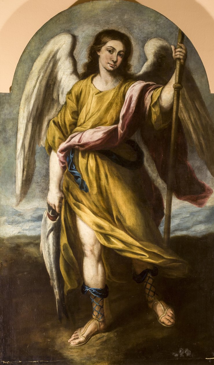 Erkeengelen Saint Raphael av Alonso Miguel de Tovar