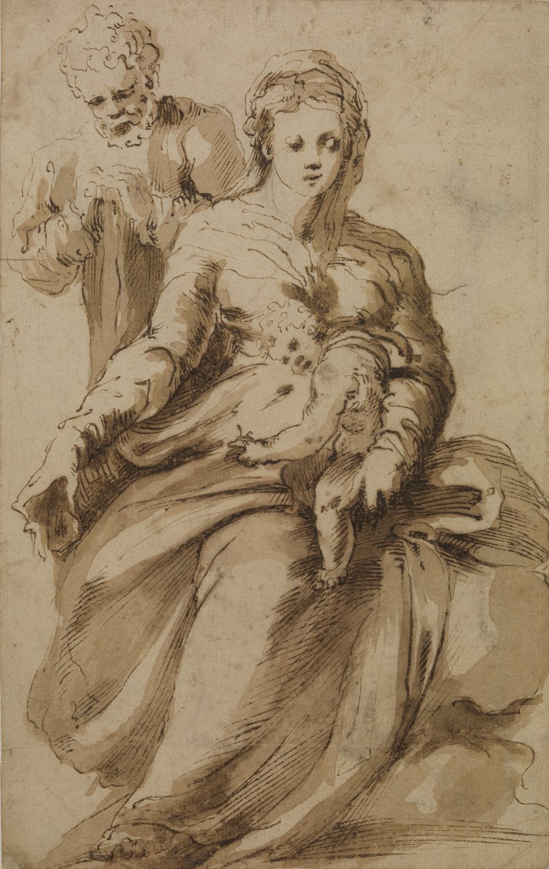 Hellige familie, ca. 1637 av Alonso Berruguete