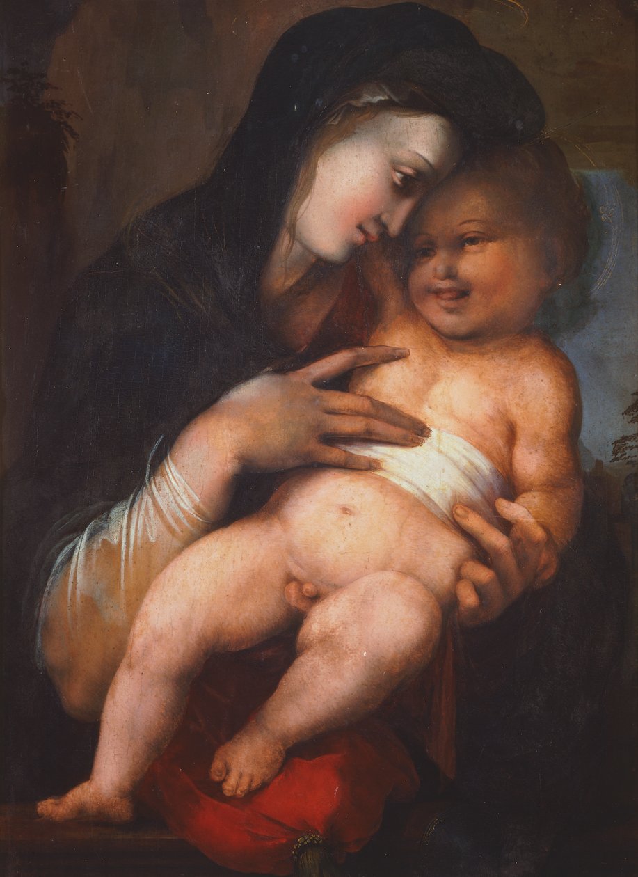 Madonna og barn, av Alonso Berruguete (cirka 1480-1561) av Alonso Berruguete