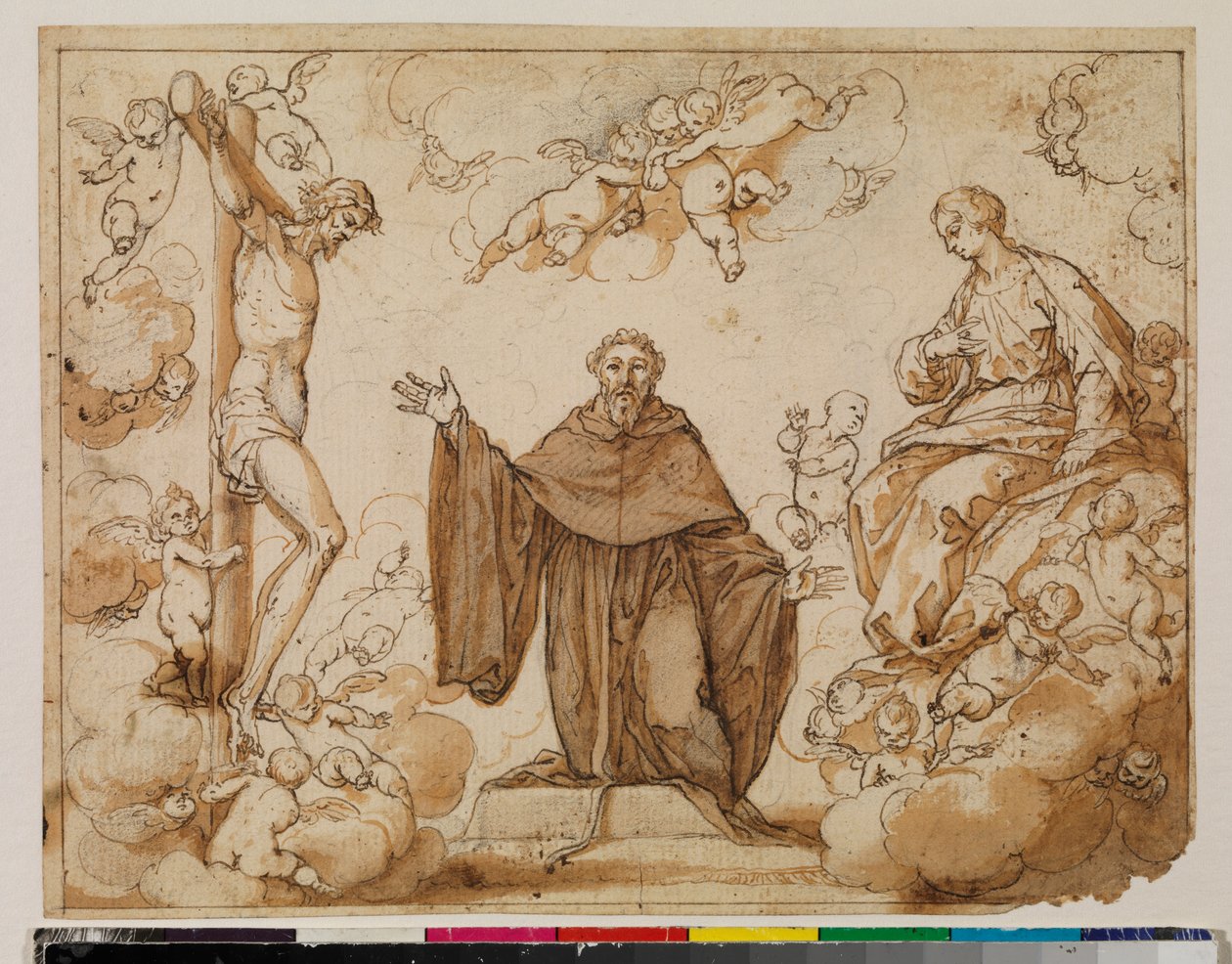 Saint Augustine nøler mellom Kristi blod og Jomfru Marias melk, recto, 1600-tallet av Alonso Cano