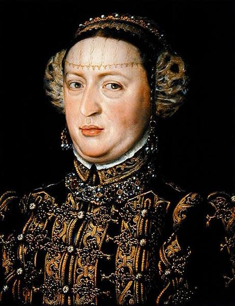 Katarina av Østerrike, dronning av Portugal (1507-78) (olje på eikepanel) av Alonso Sánchez Coello