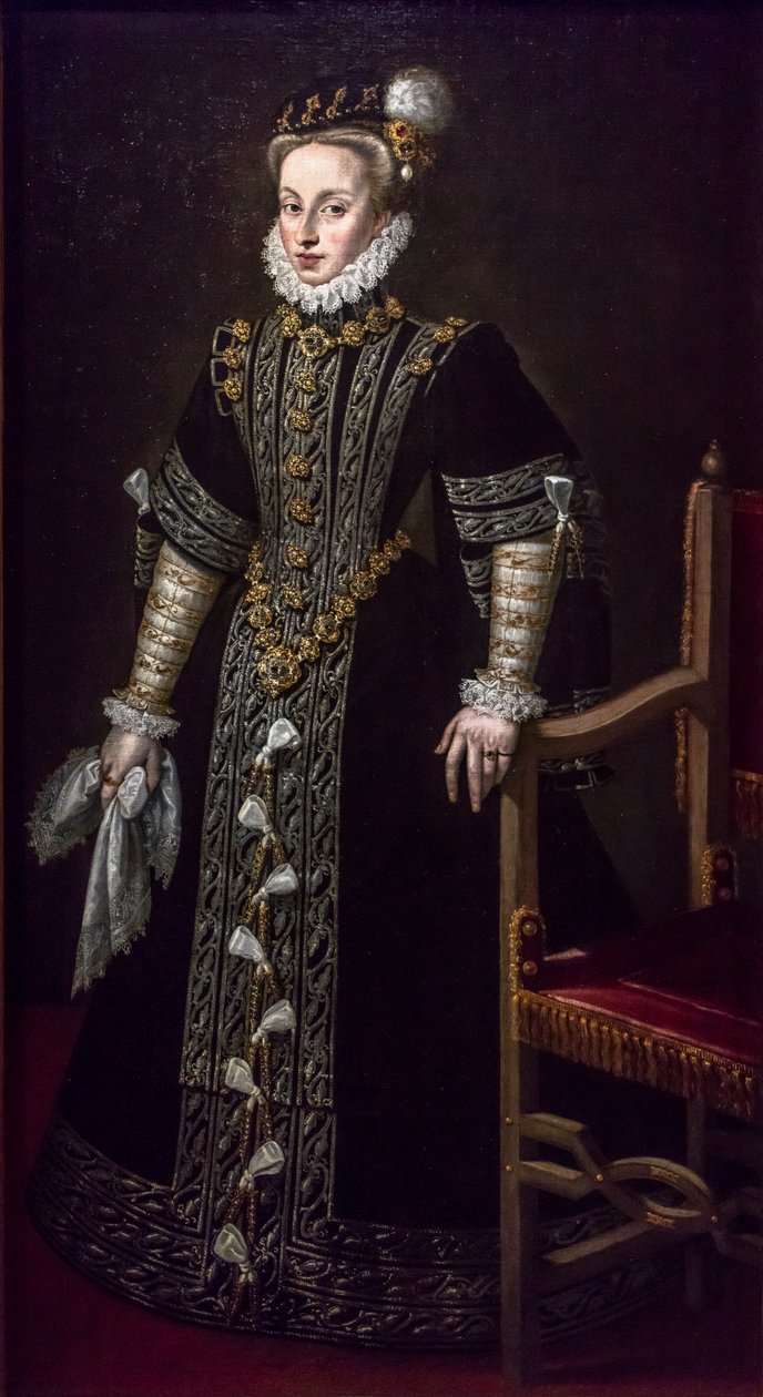 Portrett av Anne av Østerrike av Alonso Sanchez Coello