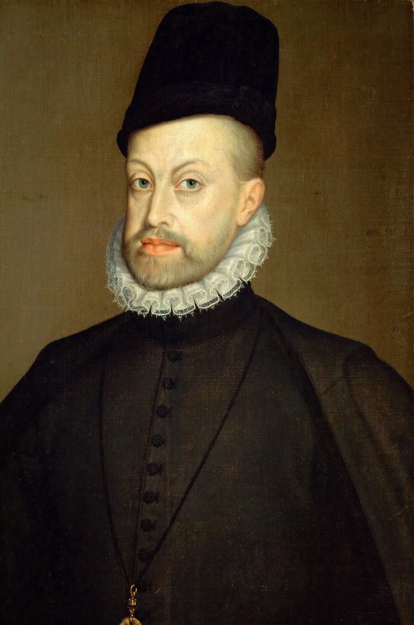 Portrett av Filip II 1527-1598, konge av Spania og Portugal, 1568 av Alonso Sánchez Coello