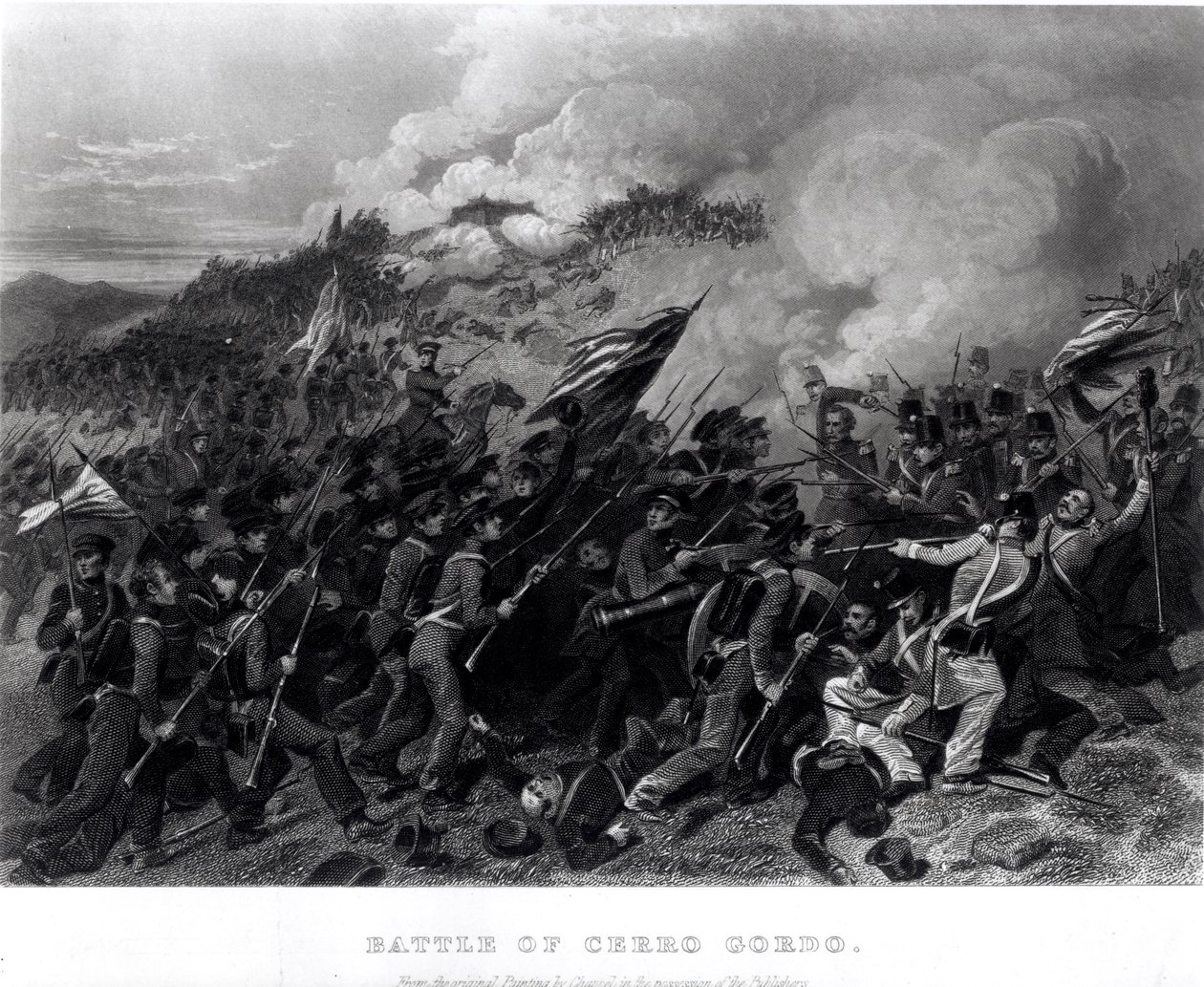 Slaget ved Cerro Gordo, april 1847 av Alonzo Chappel
